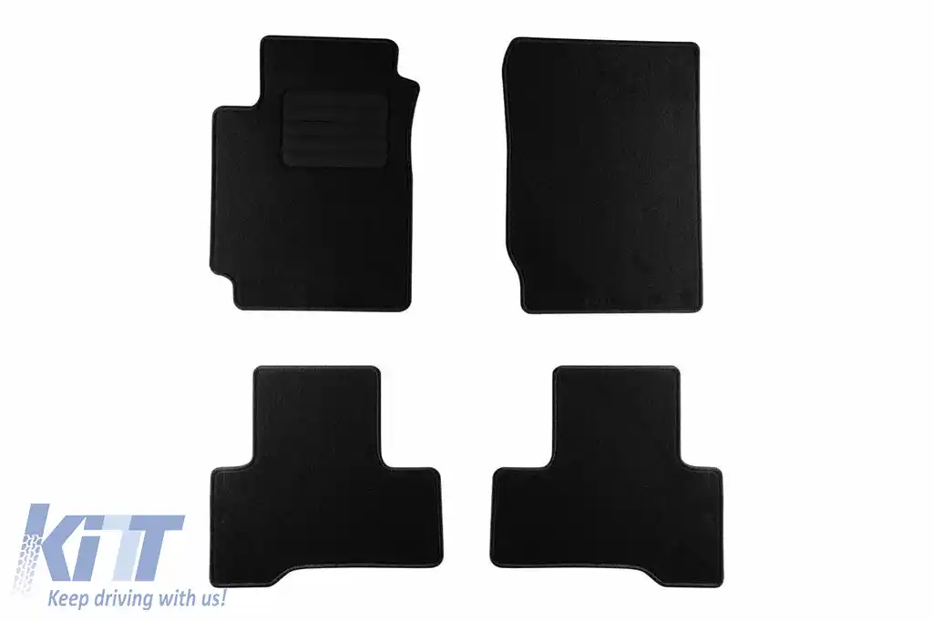 Mochete textile de la Rigum potrivite pentru Suzuki Grand Vitara 3 uși 2005-2015, set de 4 bucăți, negru