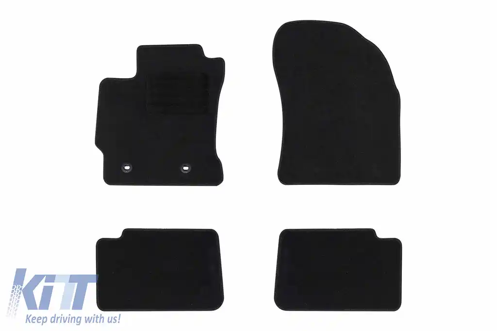 Mochete textile de la Rigum potrivite pentru Toyota Auris 2013-2018, set de 4 bucăți, negru