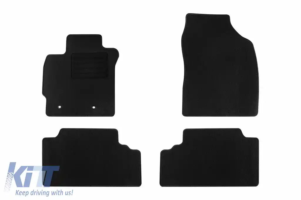 Mochete textile de la Rigum potrivite pentru Toyota Auris 2006-2013, Corolla E140 2007-2013, set de 4 bucăți, negru