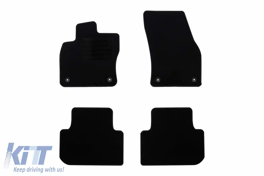 Mochete textile de la Rigum potrivite pentru Volkswagen Tiguan după 2016, set de 4 bucăți, negru