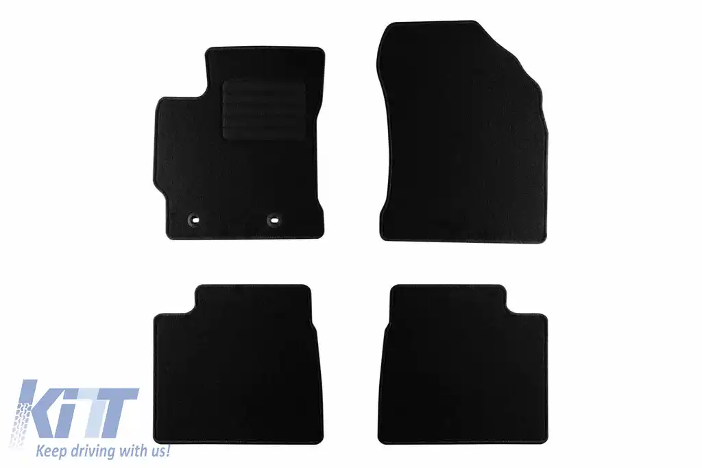 Mochete textile de la Rigum potrivite pentru Toyota Corolla E170 2013-2019, set de 4 bucăți, negru