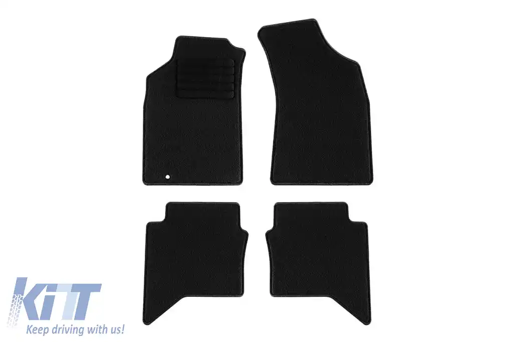 Mochete textile de la Rigum potrivite pentru Toyota Hilux 2005-2016 cu cabina simplă, set de 4 bucăți, negru