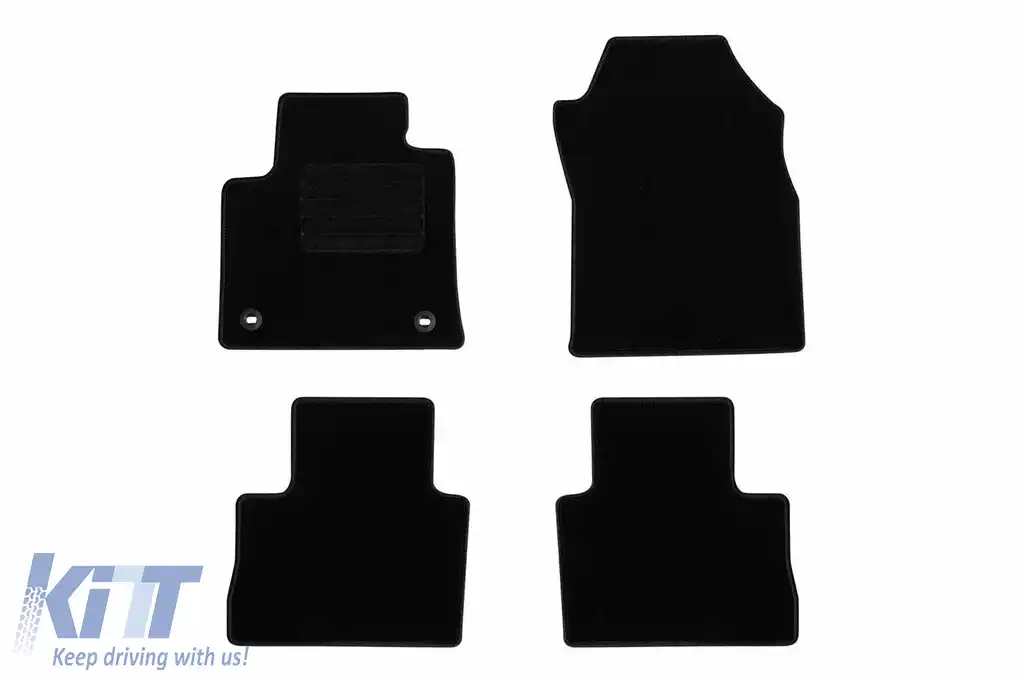 Mochete textile de la Rigum potrivite pentru Toyota RAV4 după 2019 cu transmisie manuală, set de 4 bucăți, negru