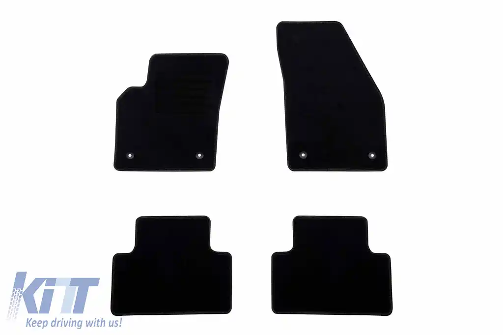 Mochete textile de la Rigum potrivite pentru Volvo S40 2005-2012, set de 4 bucăți, negru