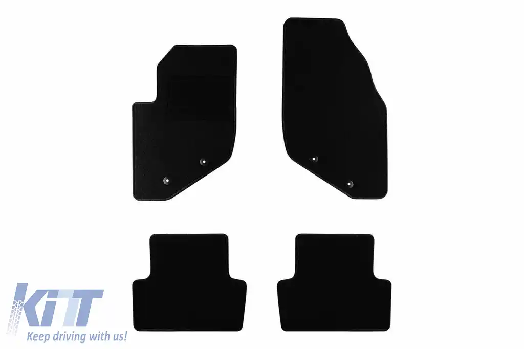 Mochete textile de la Rigum potrivite pentru Volvo V70 2001-2008, set de 4 piese, negru