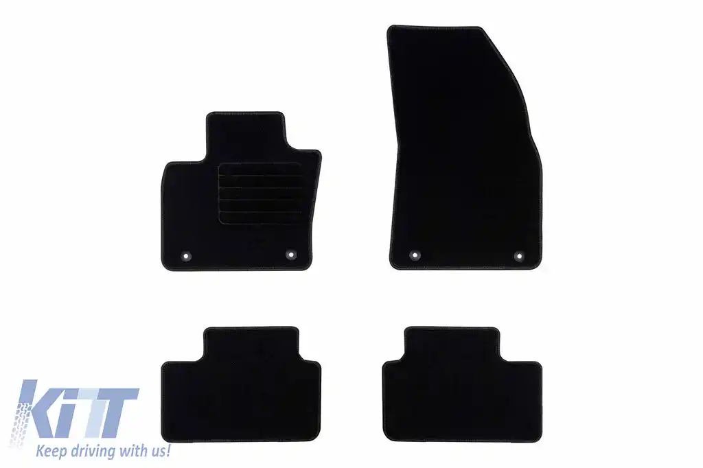 Mochete textile de la Rigum potrivite pentru Volvo XC40 după 2018, set de 4 bucăți, negru