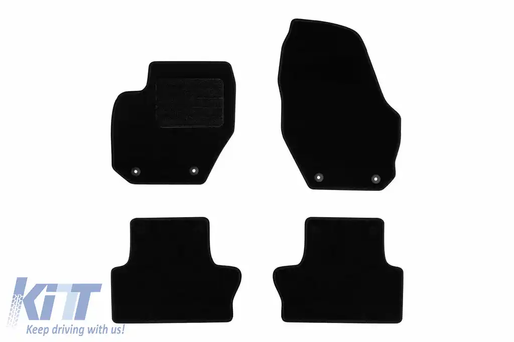 Mochete textile de la Rigum potrivite pentru Volvo XC60 2008-2017, set de 4 bucăți, negru