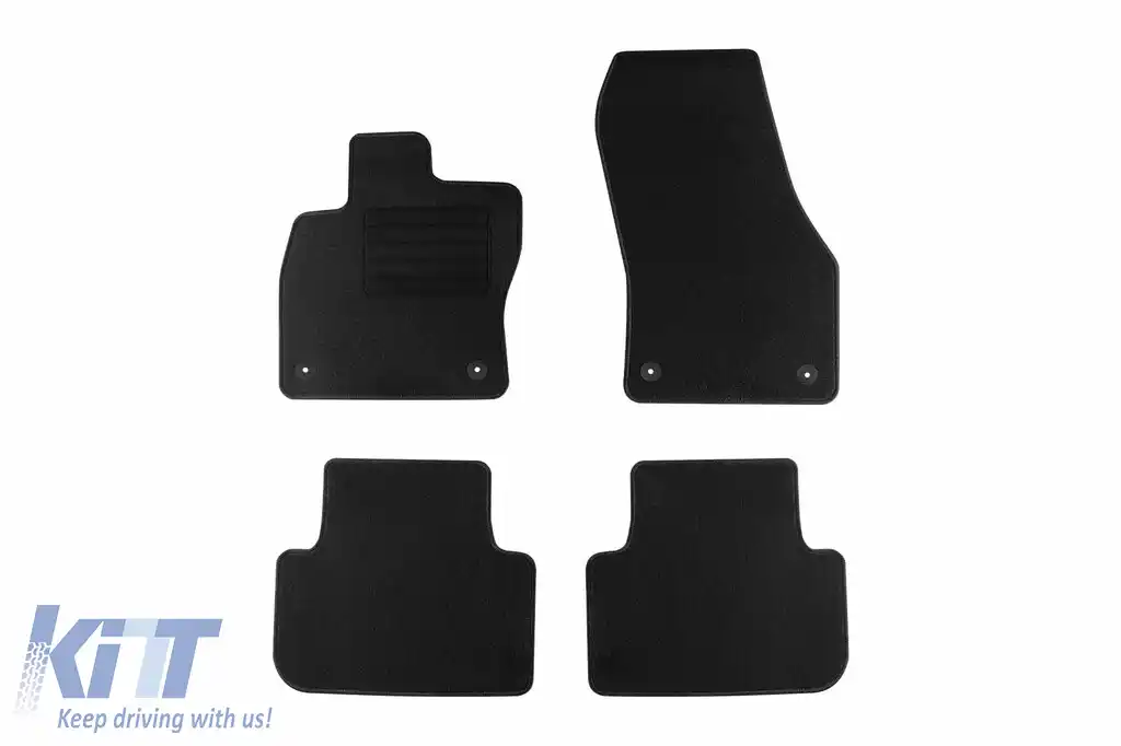 Mochete textile de la Rigum potrivite pentru Volkswagen Golf VII Sportsvan 2014-2019, set de 4 bucăți, negru