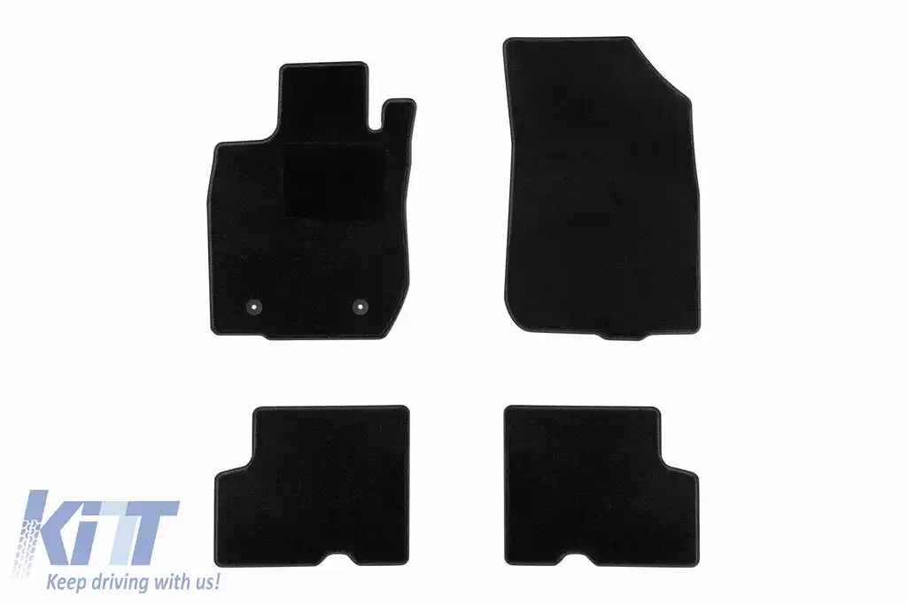 Mochete textile de la Rigum potrivite pentru Dacia Duster 4x2 2010-2018, set de 4 bucăți, negru