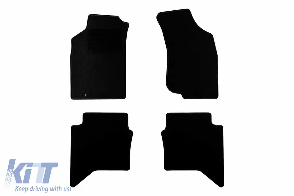Mochete textile de la Rigum potrivite pentru Toyota Hilux 2005-2016 cu cabină dublă, set de 4 bucăți, negru
