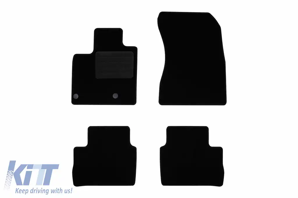 Mochete textile de la Rigum potrivite pentru Nissan Qashqai după 2021, set de 4 bucăți, negru