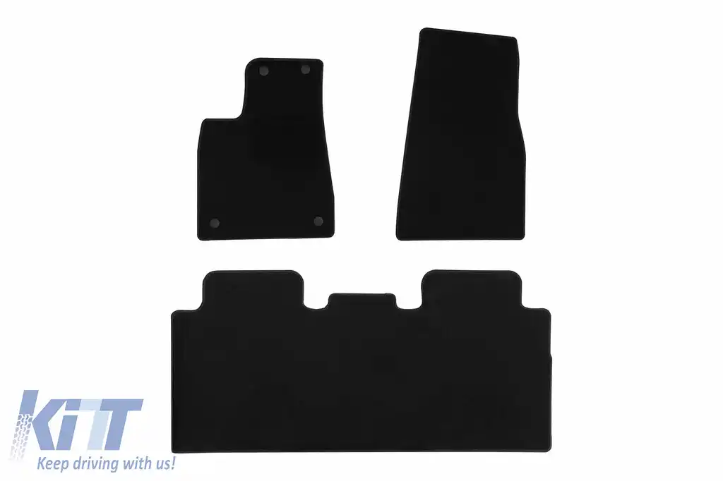 Mochete textile de la Rigum potrivite pentru Tesla Model X după 2015, set de 3 bucăți, negru