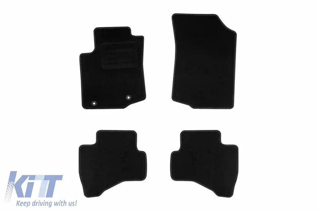 Mochete textile de la Rigum potrivite pentru Citroen C1 după 2014, set de 4 piese, negru