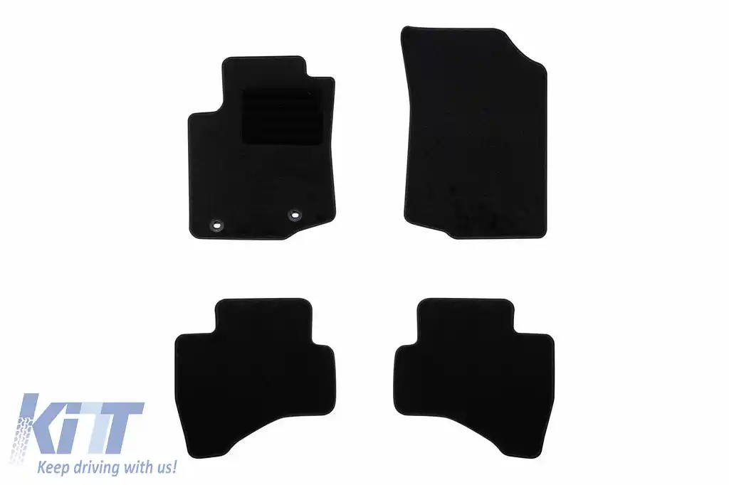 Mochete textile de la Rigum potrivite pentru Toyota Aygo după 2014, set de 4 bucăți, negru