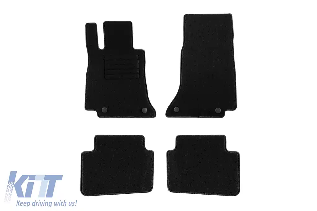 Mochete textile de la Rigum potrivite pentru Mercedes C class W206 după 2021, set de 4 piese, negru