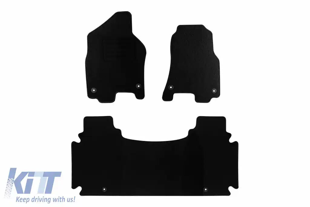 Mochete textile de la Rigum potrivite pentru Dodge Ram 1500 după 2021, set de 3 piese, negru