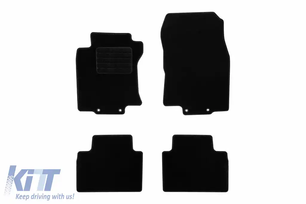 Mochete textile de la Rigum potrivite pentru Renault Koleos după 2017, set de 4 bucăți, negru