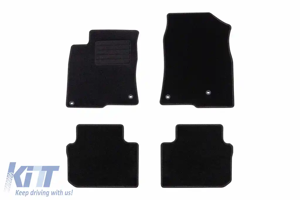Mochete textile de la Rigum potrivite pentru Honda Civic după 2022, set de 4 bucăți, negru