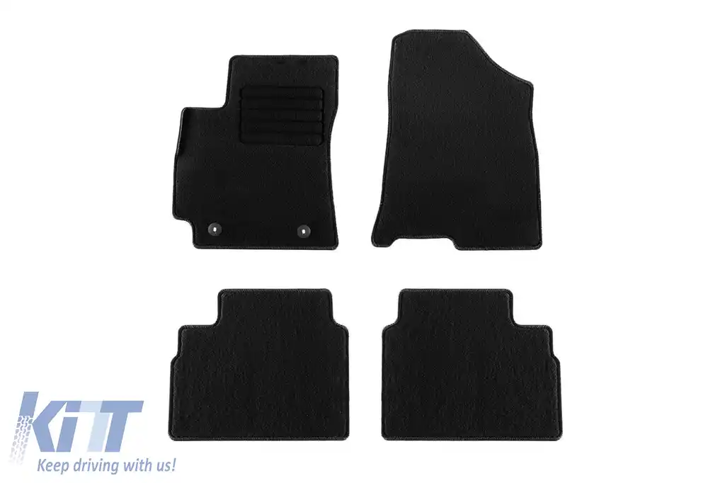 Mochete textile de la Rigum potrivite pentru Hyundai Kona după 2023, set de 4 bucăți, negru