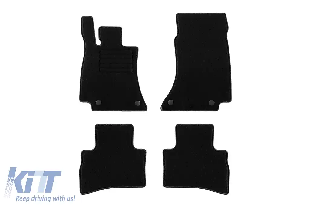 Mochete textile de la Rigum potrivite pentru Mercedes E class W214, S214 după 2023, set de 4 bucăți, negru