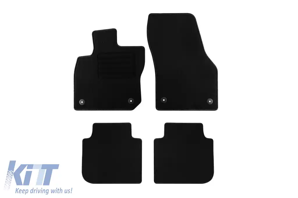 Mochete textile de la Rigum potrivite pentru Skoda Kodiaq după 2024, set de 4 bucăți, negru
