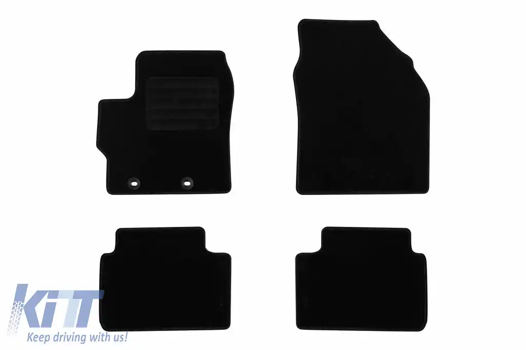 Mochete textile de la Rigum potrivite pentru Mazda 2 Hybrid după 2022, set de 4 bucăți, negru