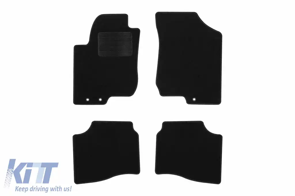 Mochete textile de la Rigum potrivite pentru Hyundai i30 2007-2012, set de 4 bucăți, negru