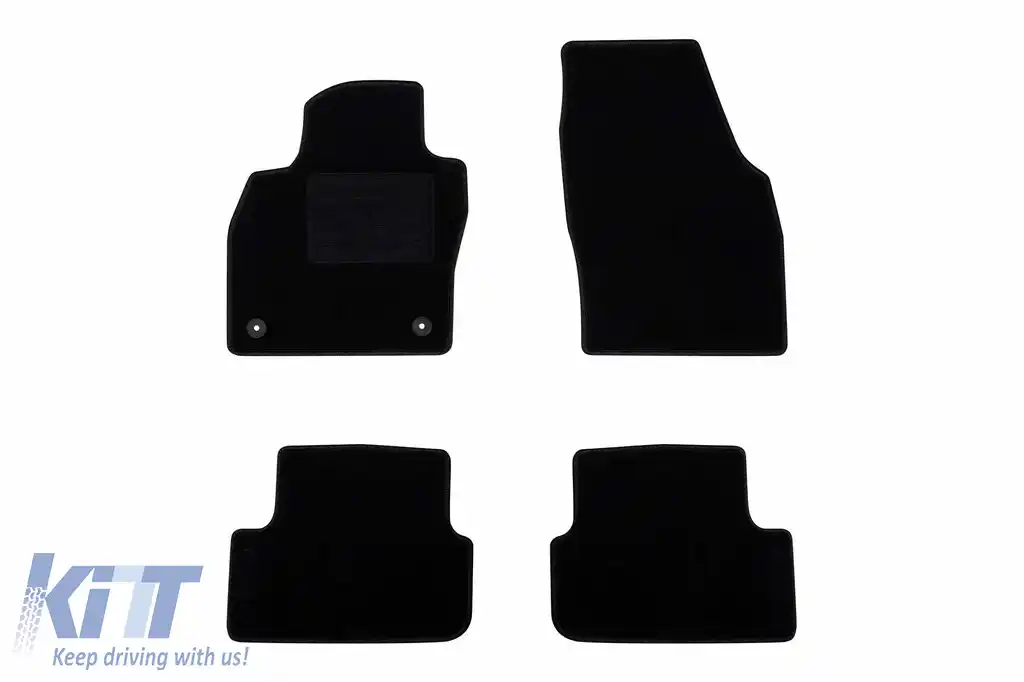 Mochete textile de podea de la Rigum potrivite pentru Seat Arona după 2017, set de 4 bucăți, negru