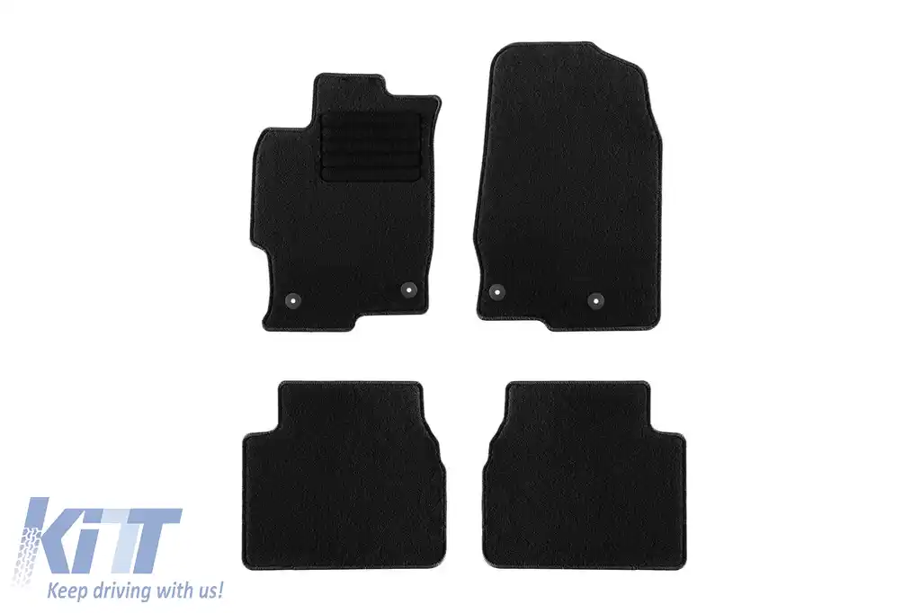 Mochete textile de podea de la Rigum potrivite pentru Mazda 6 2010-2012, set de 4 bucăți, negru