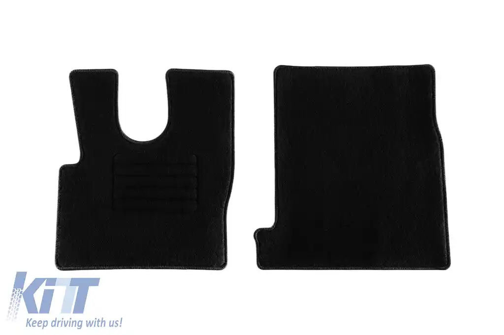 Mochete textile de podea de la Rigum potrivite pentru Daf XF Euro 6 după 2013, set de 2 bucăți, negru