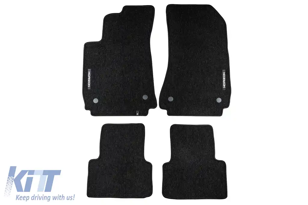 Mochete textile din seria Horizon de la Frogum potrivite pentru Alfa Romeo 159, 159 Sportwagon 2005-2011, set de 4 bucăți, negru