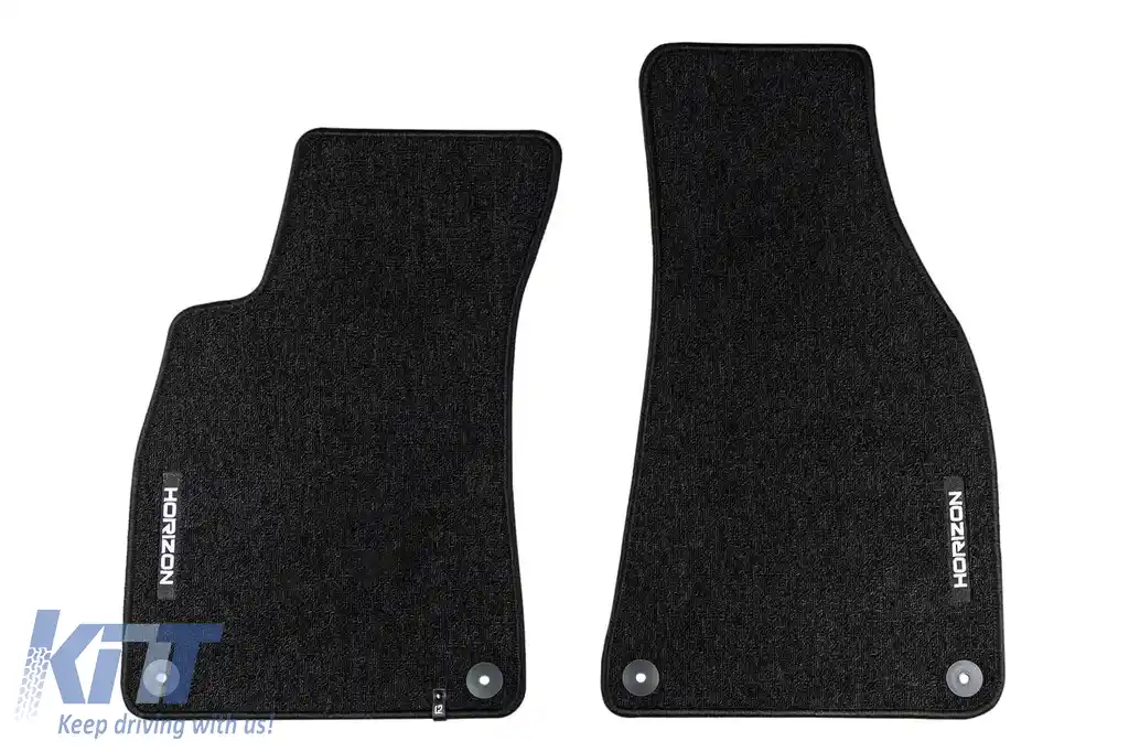 Mochete textile din seria Horizon de la Frogum potrivite pentru Audi A4 B6 2000-2006, A4 B7 2004-2008, Seat Exeo 2008-2013, set de 4 bucăți, negru-image-6254868