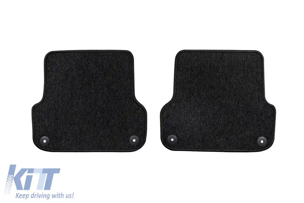 Mochete textile din seria Horizon de la Frogum potrivite pentru Audi A4 B6 2000-2006, A4 B7 2004-2008, Seat Exeo 2008-2013, set de 4 bucăți, negru-image-6254869