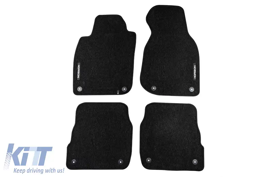 Mochete textile din seria Horizon de la Frogum potrivite pentru Audi A6 C5 1997-2004, set de 4 bucăți, negru