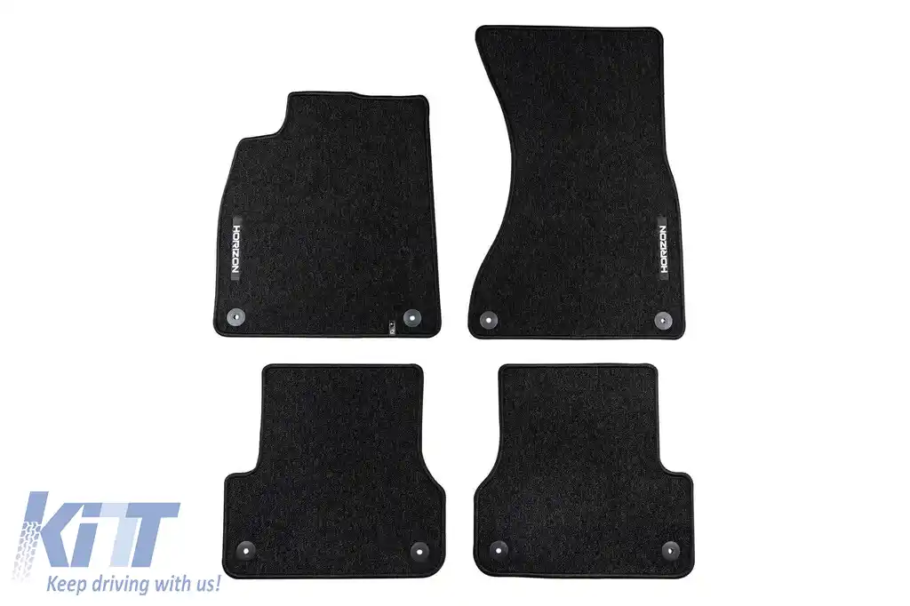 Mochete textile din seria Horizon de la Frogum potrivite pentru Audi A6 C7, A7 Sportback 2010-2018, set de 4 bucăți, negru