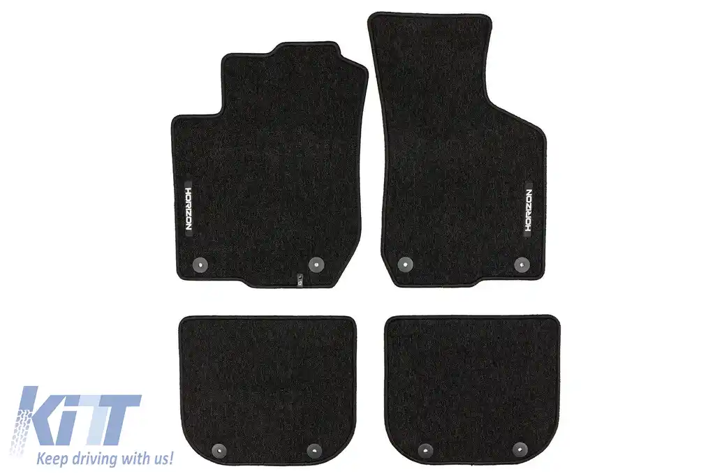 Mochete textile din seria Horizon de la Frogum potrivite pentru Audi A3 8L 1996-2003, set de 4 bucăți, negru