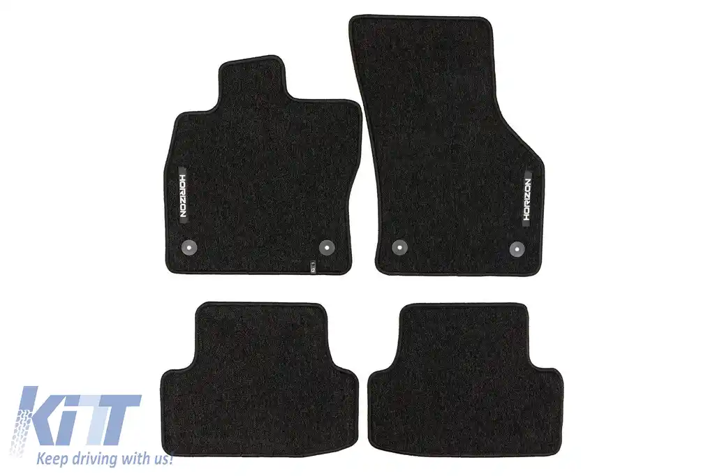 Mochete textile din seria Horizon de la Frogum potrivite pentru Audi A3 hatchback după 2020, set de 4 bucăți, negru