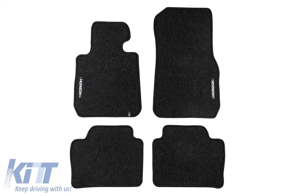 Mochete textile din seria Horizon de la Frogum potrivite pentru BMW 3 series F30 sedan, F31 estate 2011-2018, set de 4 bucăți, negru