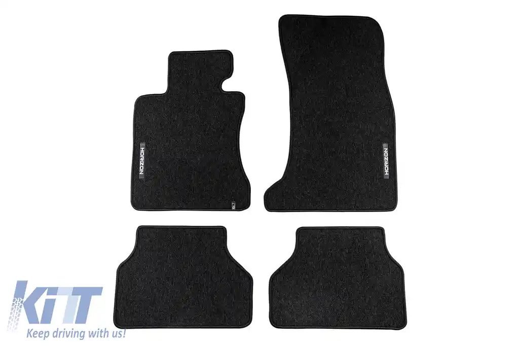 Mochete textile din seria Horizon de la Frogum potrivite pentru BMW 5 series E60 sedan, E61 estate 2003-2010, set de 4 piese, negru