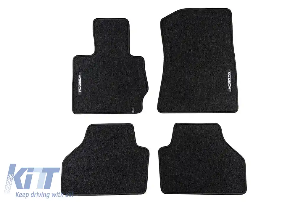 Mochete textile din seria Horizon de la Frogum potrivite pentru BMW X3 F25 2010-2017, X4 F26 2014-2018, set de 4 bucăți, negru