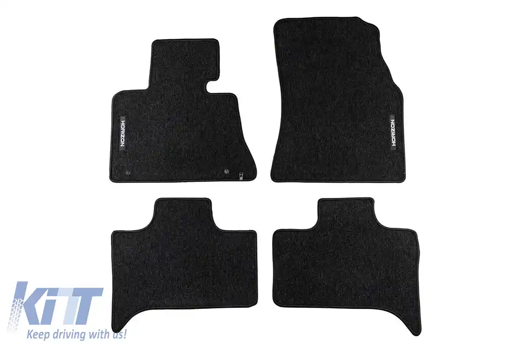 Mochete textile din seria Horizon de la Frogum potrivite pentru BMW X5 E53 1999-2006, set de 4 bucăți, negru