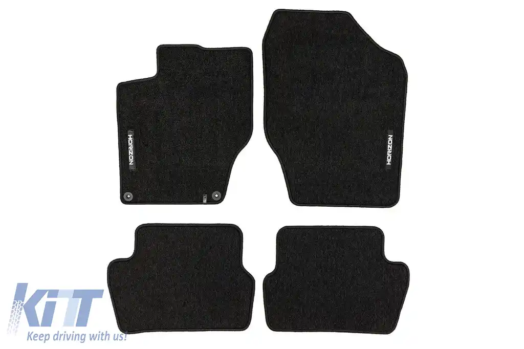 Mochete textile din seria Horizon de la Frogum potrivite pentru Citroen C4 2010-2018, DS4 2011-2015, set de 4 bucăți, negru