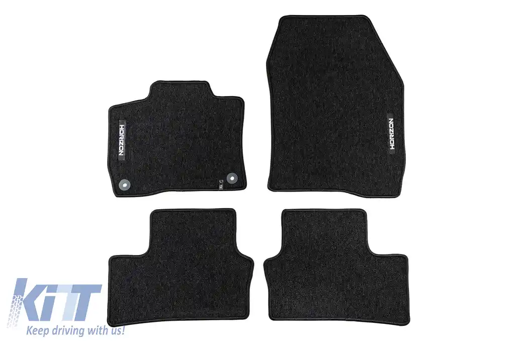 Mochete textile din seria Horizon de la Frogum potrivite pentru Citroen DS4 Electric, Opel Astra L, Peugeot 308 după 2021, set de 4 piese, negru