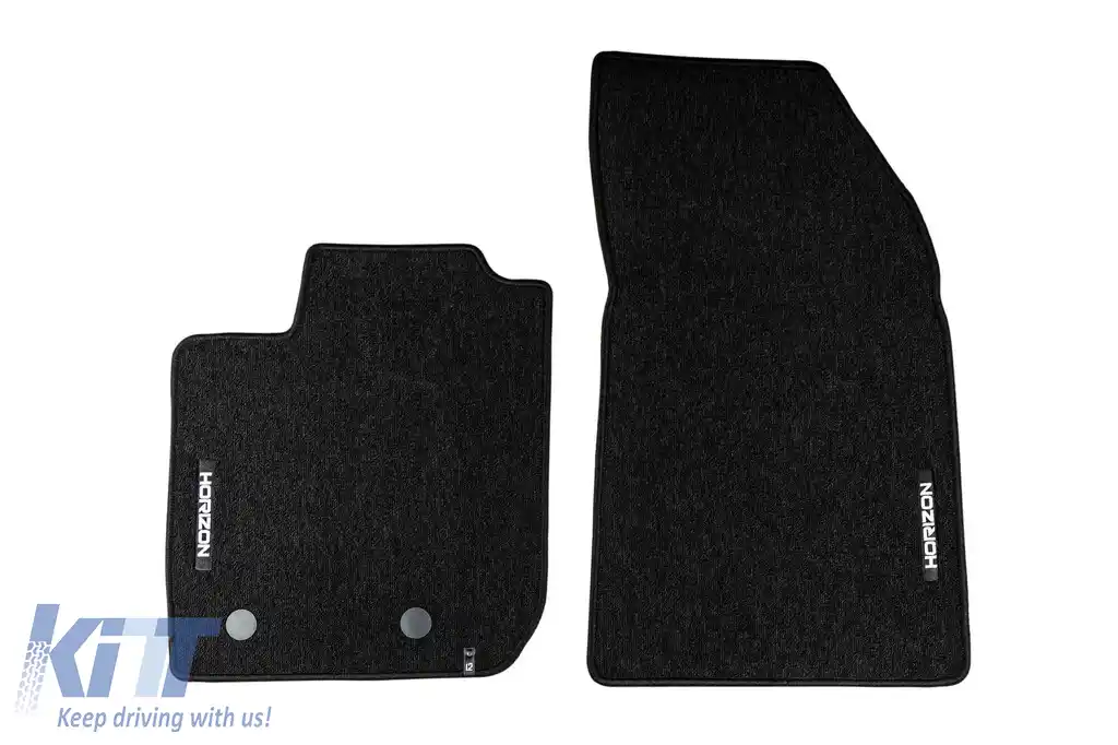 Mochete textile din seria Horizon de la Frogum potrivite pentru Dacia Duster 2017-2021 cu distanța de 21.5cm între clemele de fixare ale șoferului, set de 4 bucăți, negru-image-6255042