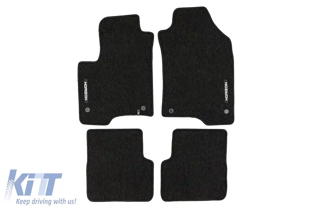 Mochete textile din seria Horizon de la Frogum potrivite pentru Fiat Panda hatchback după 2011, set de 4 bucăți, negru