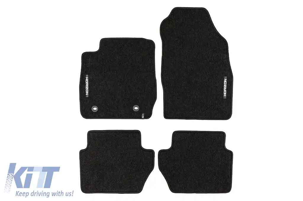 Mochete textile din seria Horizon de la Frogum potrivite pentru Ford Fiesta 2008-2017, set de 4 bucăți, negru