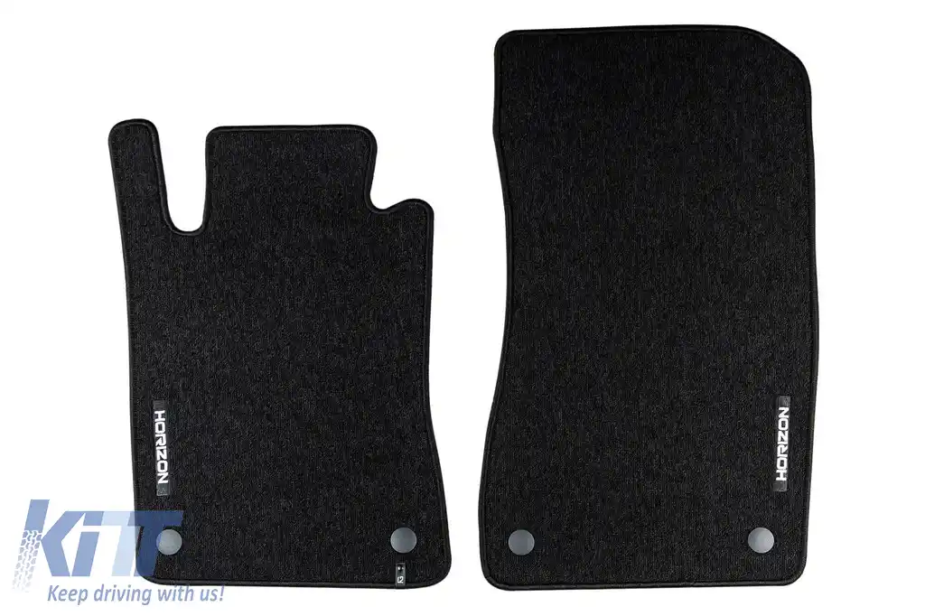 Mochete textile din seria Horizon de la Frogum potrivite pentru Mercedes E class W211 sedan, S211 estate 2002-2009, set de 4 bucăți, negru-image-6255182