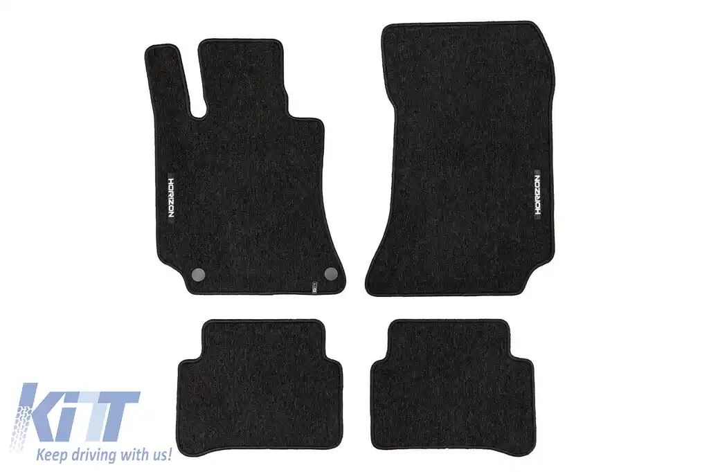 Mochete textile din seria Horizon de la Frogum potrivite pentru Mercedes E class W212 2009-2016, CLS C218 2010-2018, set de 4 bucăți, negru