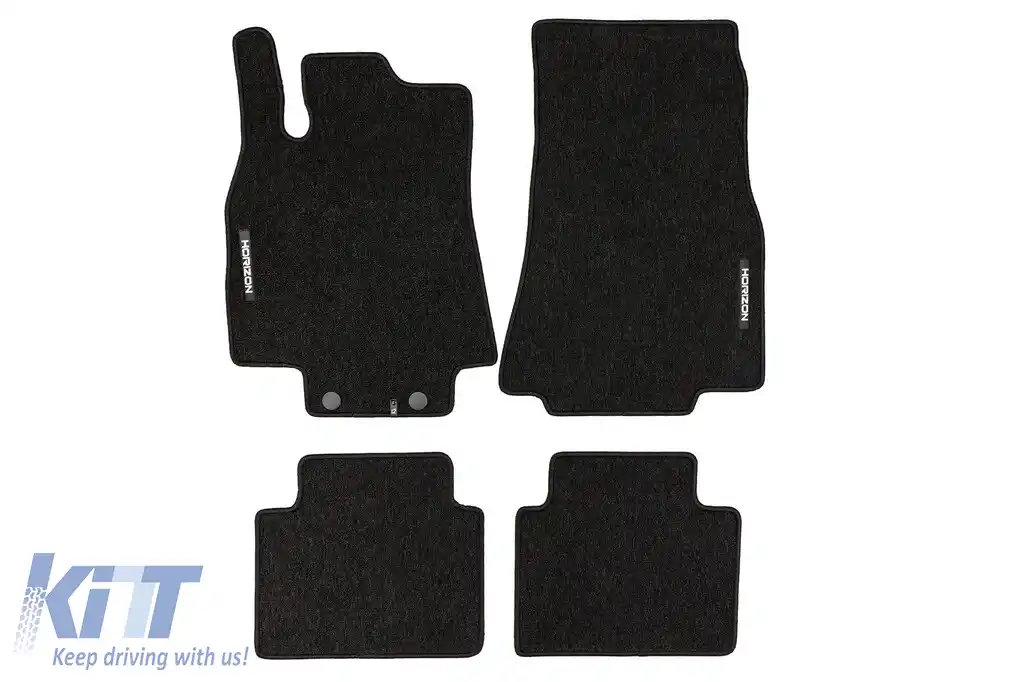 Mochete textile din seria Horizon de la Frogum potrivite pentru Mercedes B class W245 2005-2011, set de 4 bucăți, negru