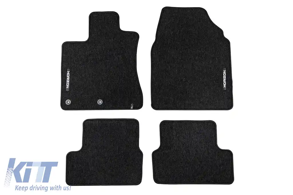Mochete textile din seria Horizon de la Frogum potrivite pentru Nissan Qashqai 2006-2013, set de 4 bucăți, negre